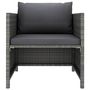 Voir la diapositive 2 : VIDAXL Canape de jardin avec coussins Gris Resine tressee