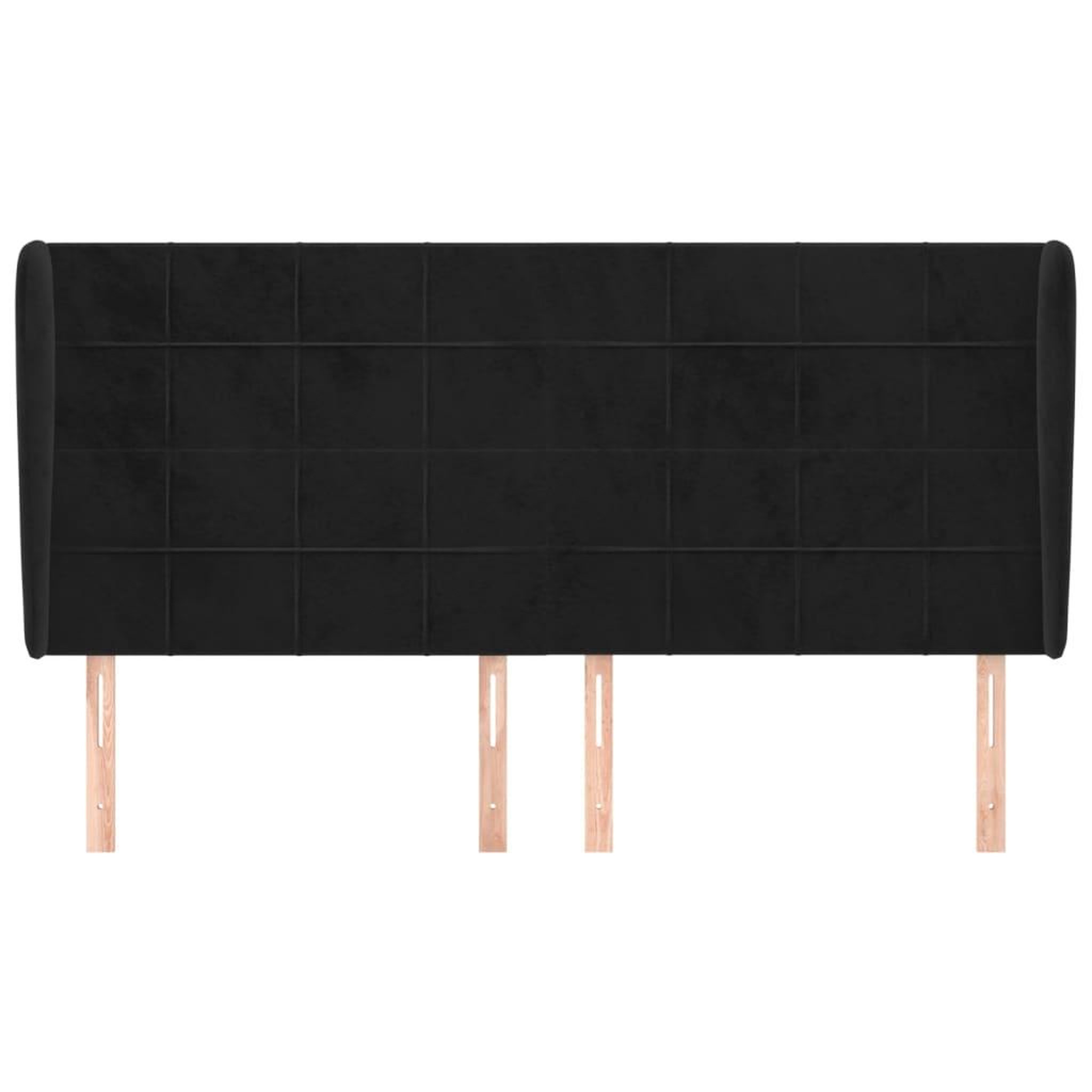 Voir la diapositive 3 : VIDAXL Tete de lit avec oreilles Noir 203x23x118/128 cm Velours
