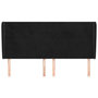 Voir la diapositive 3 : VIDAXL Tete de lit avec oreilles Noir 203x23x118/128 cm Velours
