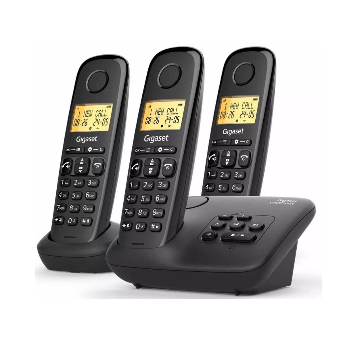 GIGASET Téléphone sans fil dect noir - BASIC100ATRIONOIR