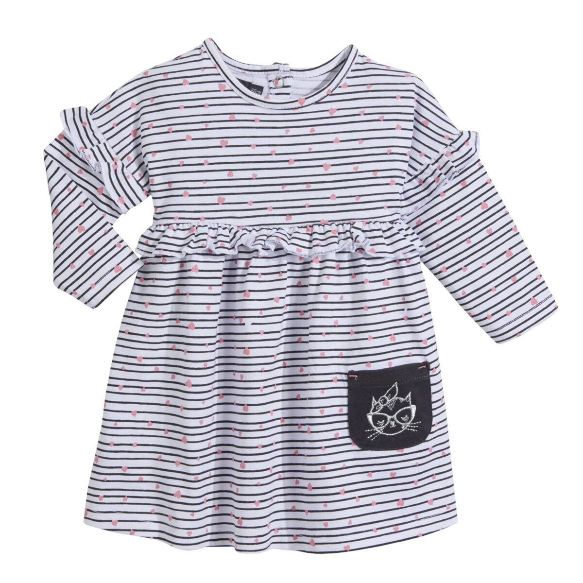 IN EXTENSO Robe jersey manches longues bébé fille