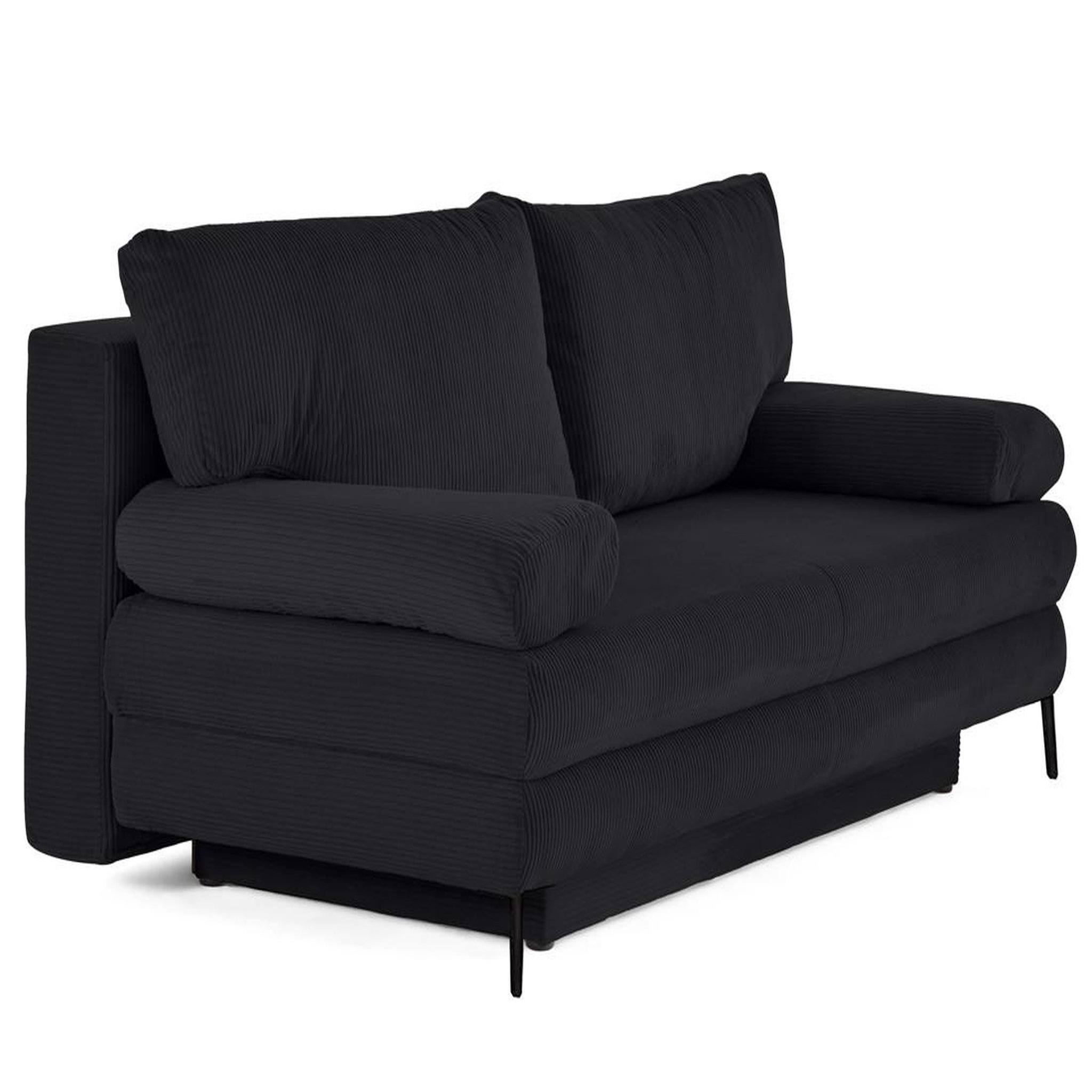 Voir la diapositive 4 : BEST MOBILIER Elton - canapé 3 places convertible avec coffre en velours côtelé