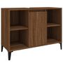 Voir la diapositive 2 : VIDAXL Meuble d'evier chene marron 80x33x60 cm bois d'ingenierie