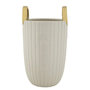 Voir la diapositive 2 : Paris Prix Vase Design en Céramique  Shopping  25cm Blanc