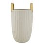 Voir la diapositive 2 : Paris Prix Vase Design en Céramique  Shopping  25cm Blanc