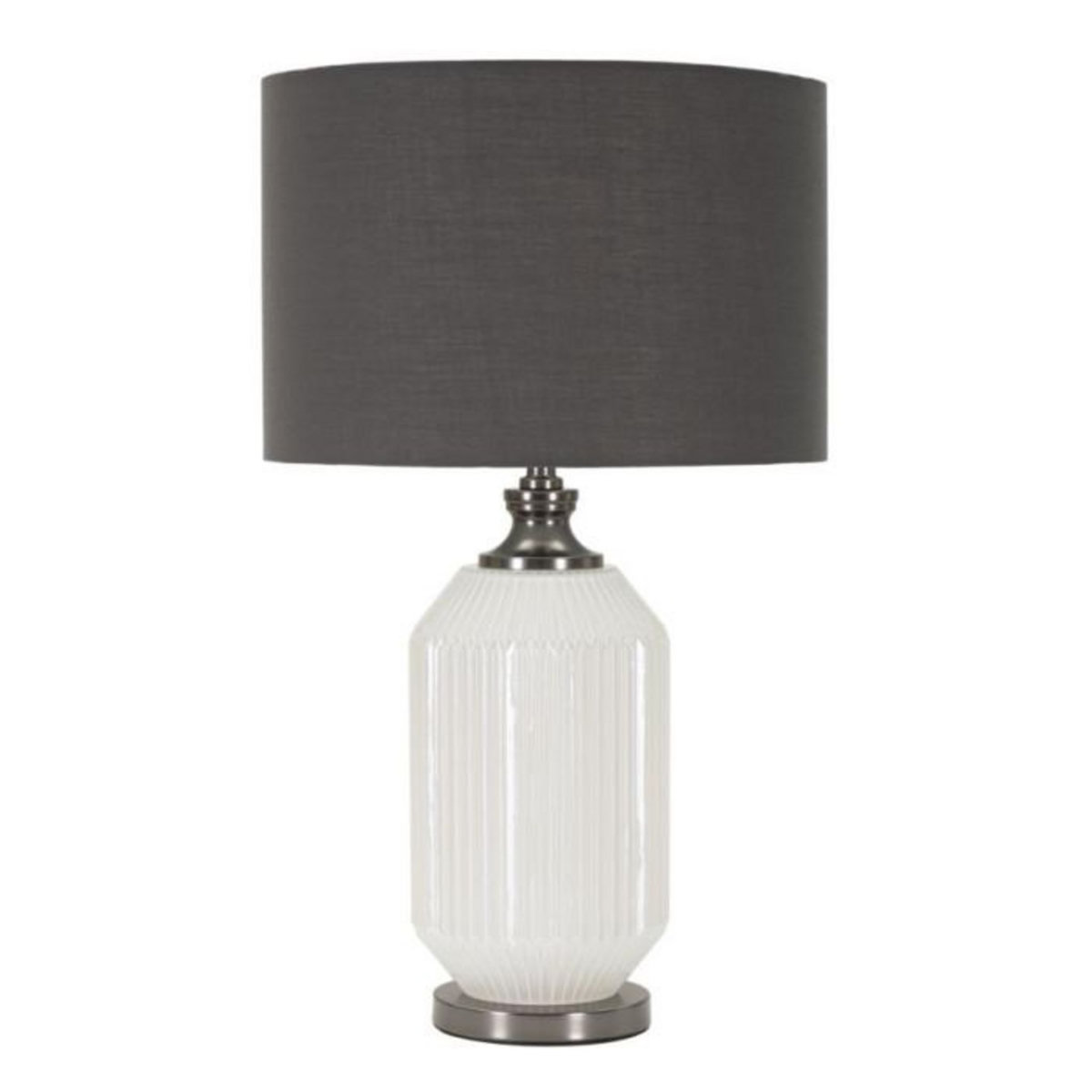 Paris Prix Lampe à Poser en Verre  Brighty  65cm Blanc & Gris