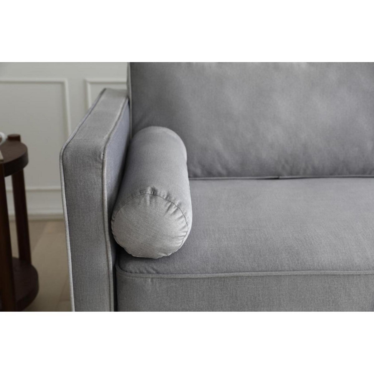 CONCEPT USINE Canapé 3 places en velours gris clair NALHA