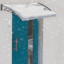 Voir la diapositive 3 : ID MARKET Auvent de porte marquise d'accueil 80 x 120 CM polycarbonate