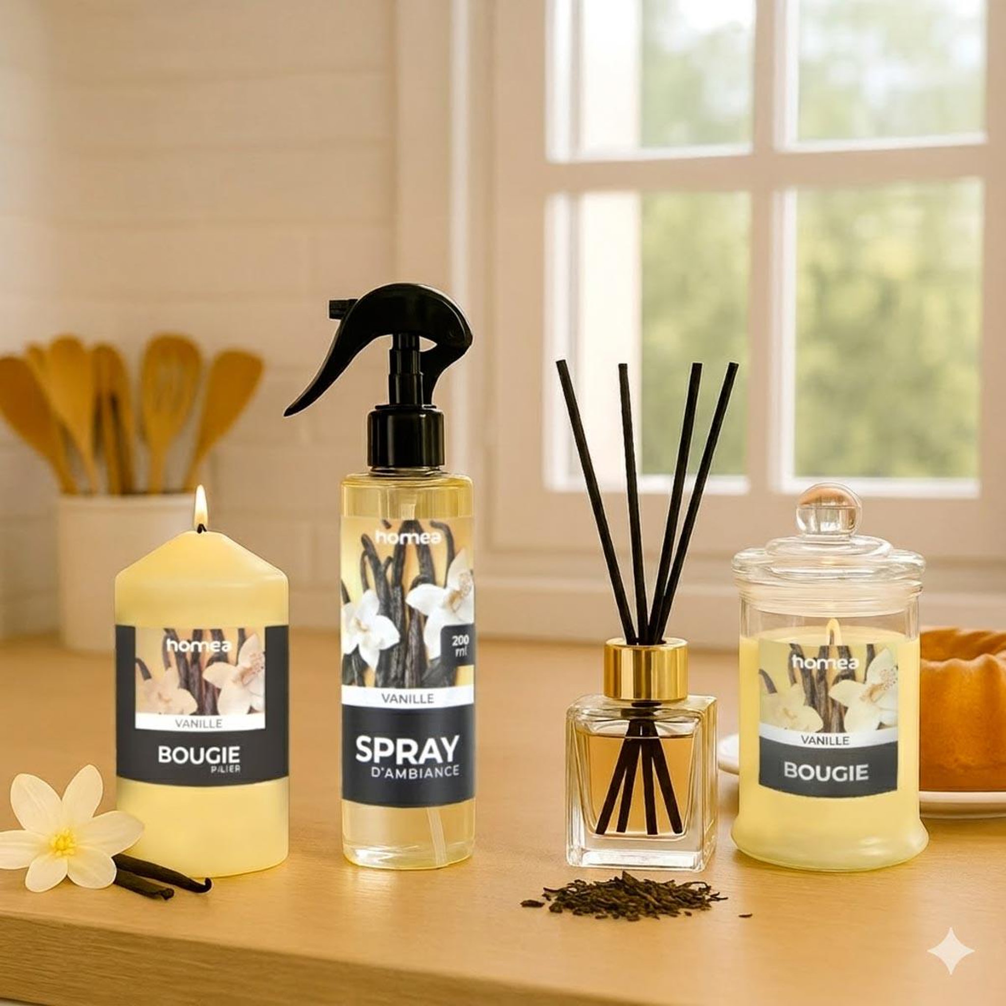 Voir la diapositive 2 : HOMEA Spray d'ambiance  essentiel ii  200ml vanille