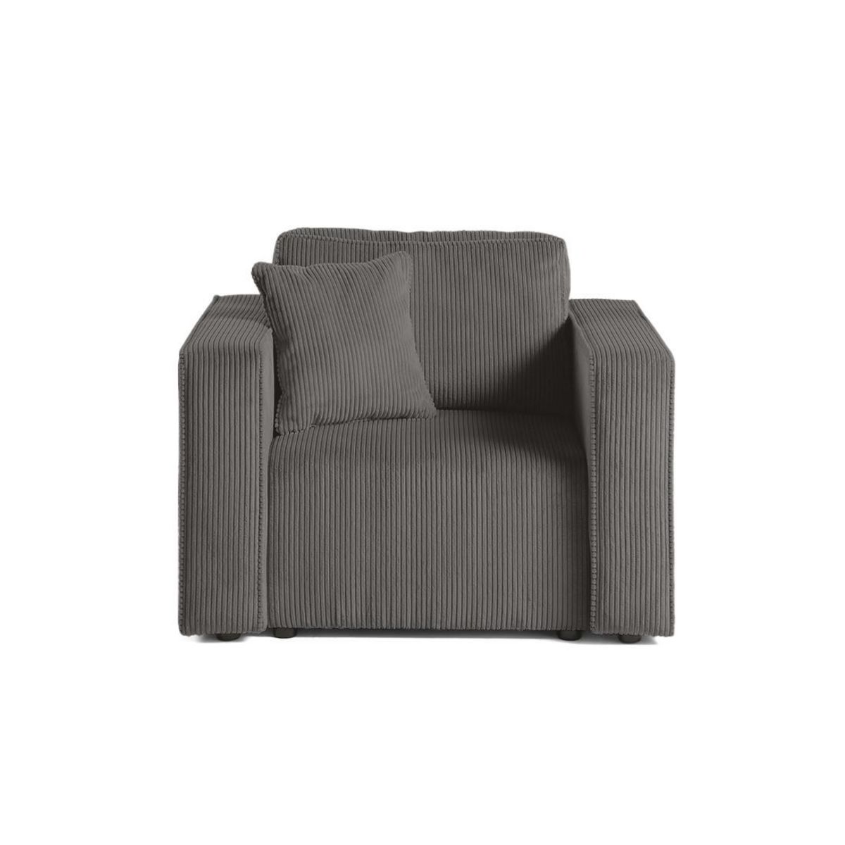 BEST MOBILIER Topaze - fauteuil - en velours côtelé