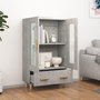 Voir la diapositive 3 : VIDAXL Buffet haut Gris beton 70x31x115 cm Bois d'ingenierie