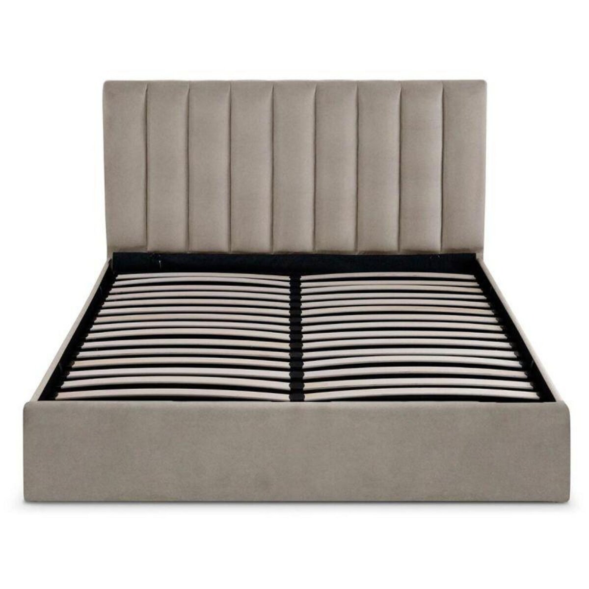 Paris Prix Lit Coffre Design Velours  Songa  160x200cm Taupe