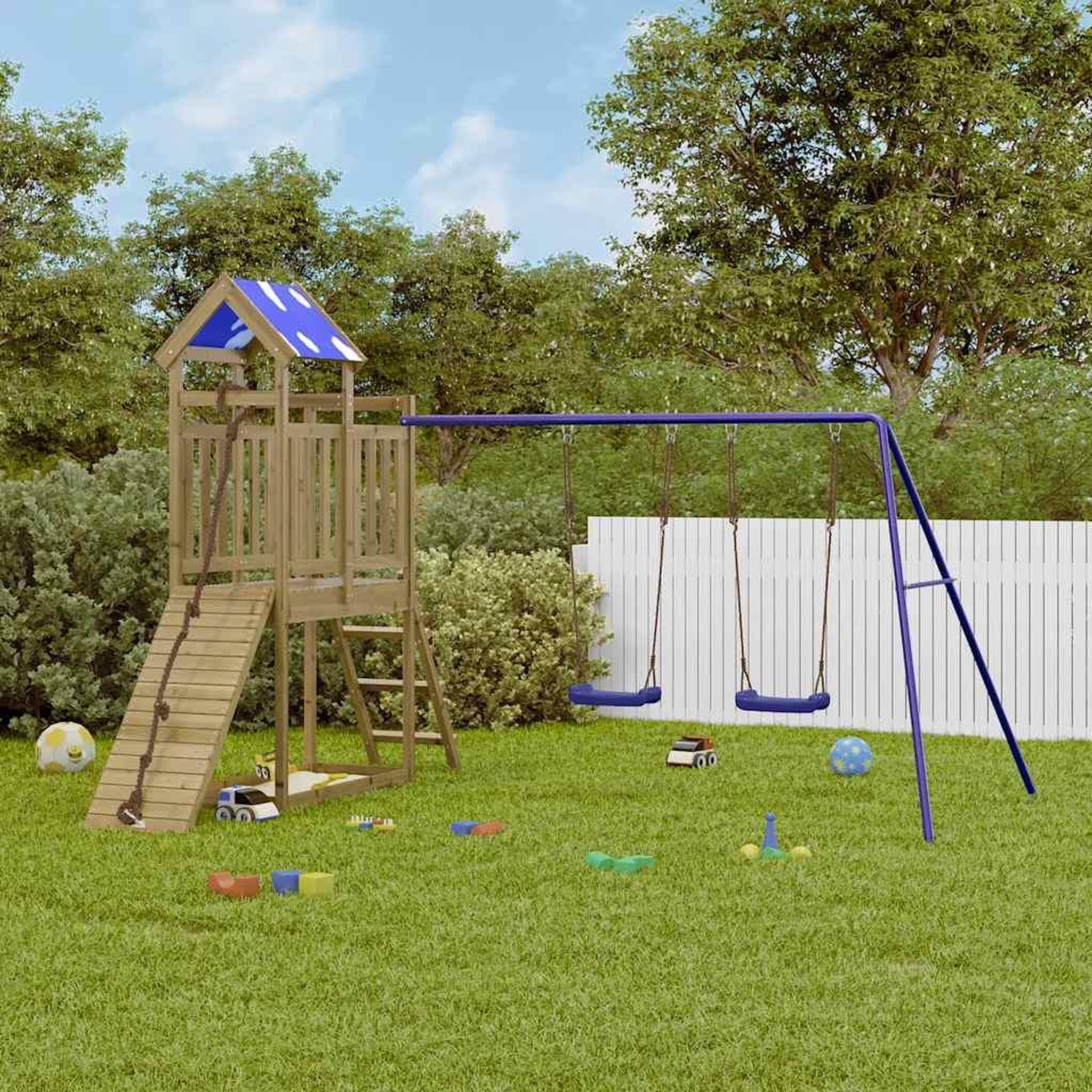 VIDAXL Aire de jeux d'exterieur bois de pin impregne