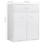 Voir la diapositive 6 : VIDAXL Buffet Blanc brillant 60x30x75 cm Bois d'ingenierie