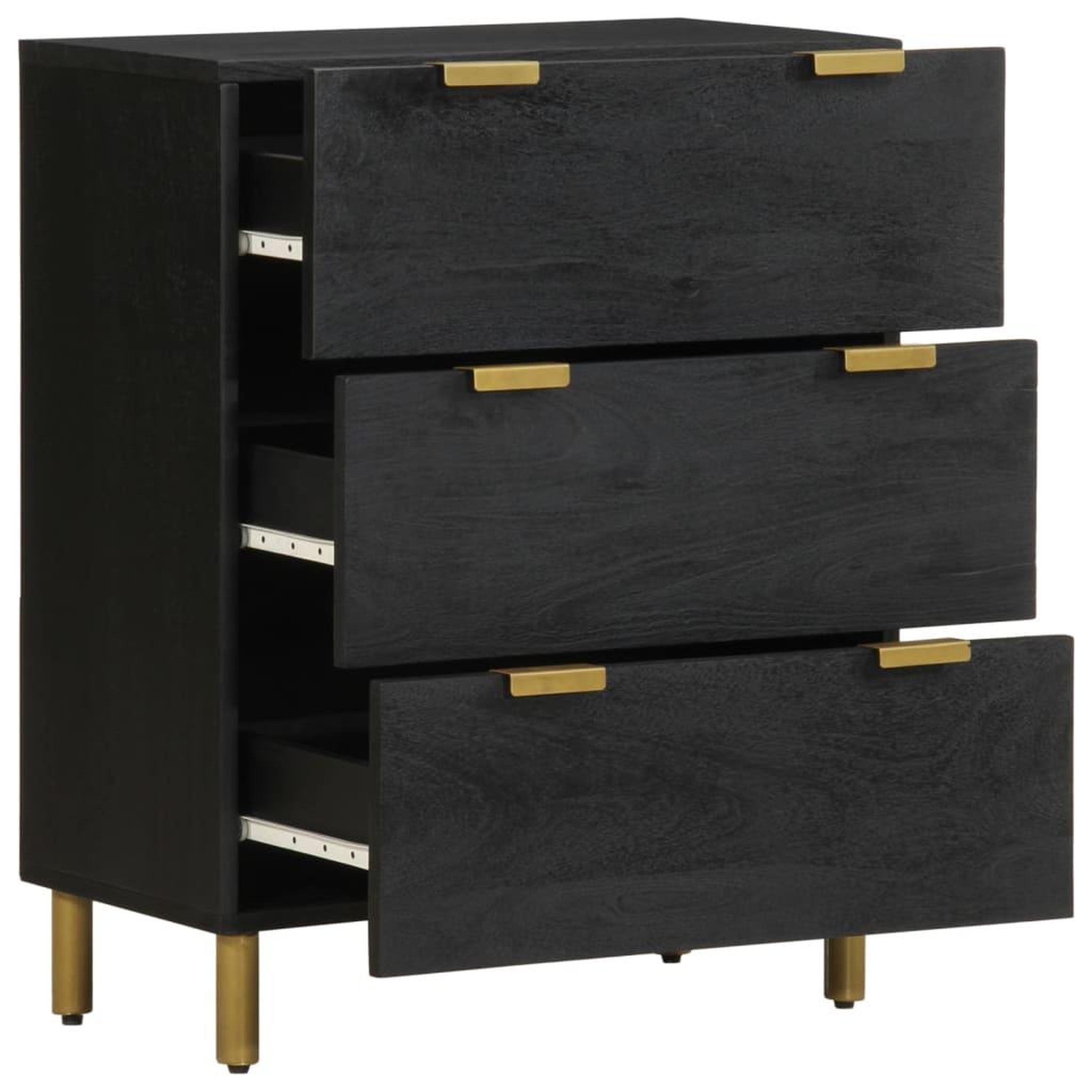 Voir la diapositive 2 : VIDAXL Buffet noir 60x33x75 cm bois d'ingenierie
