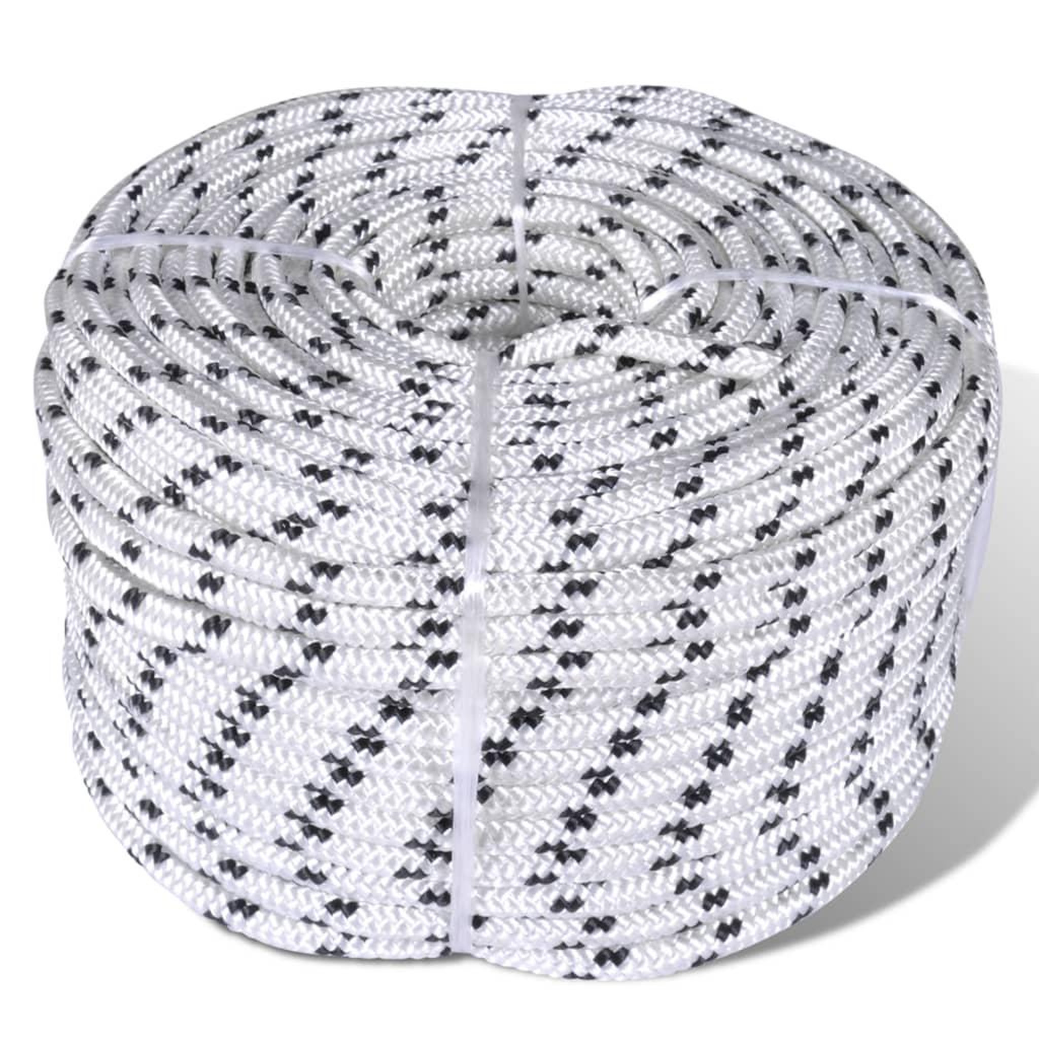 Voir la diapositive 1 : VIDAXL Corde de bateau tressee Polyester 6 mm 250 m Blanc