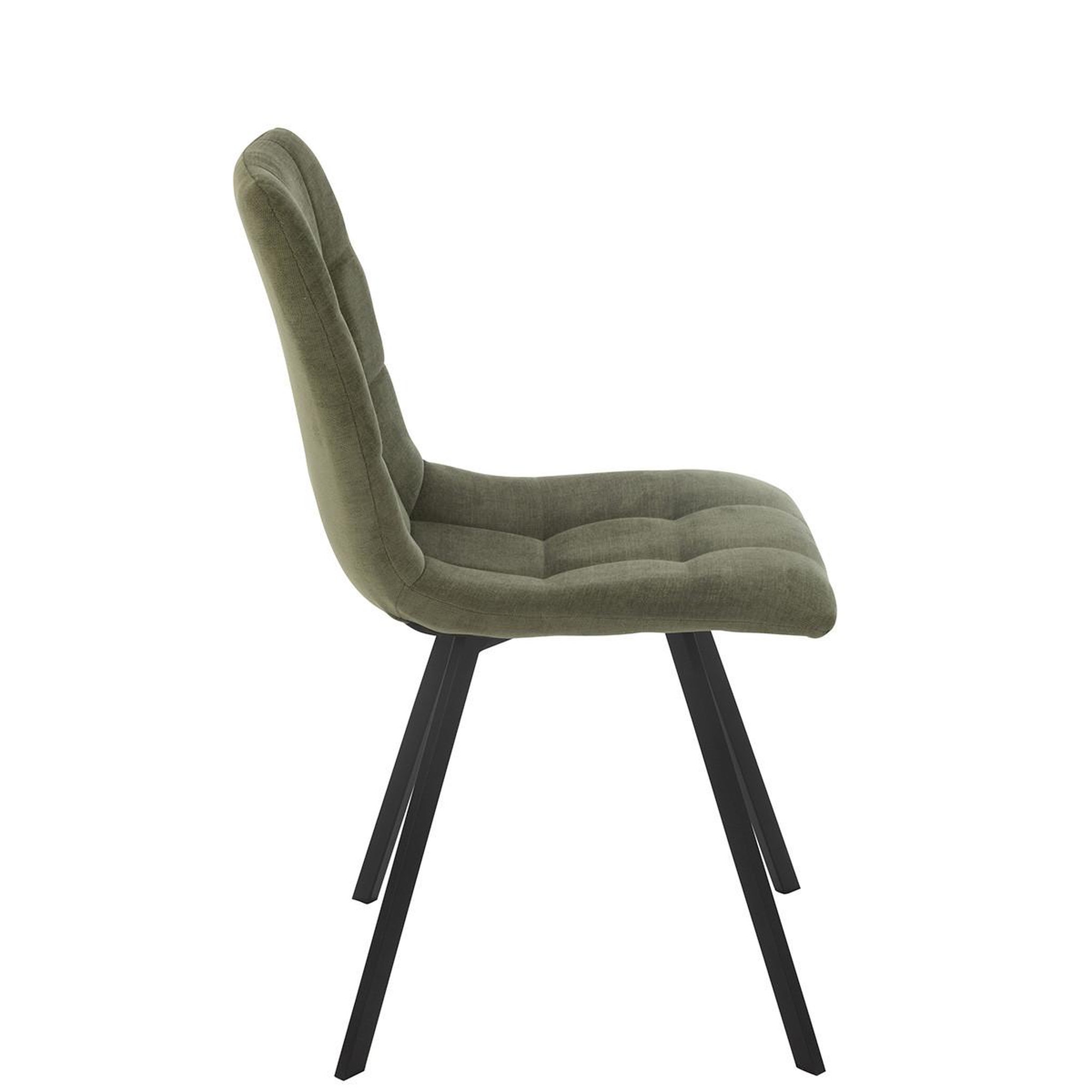 Voir la diapositive 3 : J-LINE Chaise matelassée  clark  85cm vert