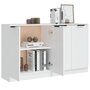 Voir la diapositive 5 : VIDAXL Buffets 2 pcs blanc 60x30x70 cm Bois d'ingenierie