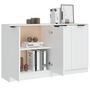 Voir la diapositive 5 : VIDAXL Buffets 2 pcs blanc 60x30x70 cm Bois d'ingenierie