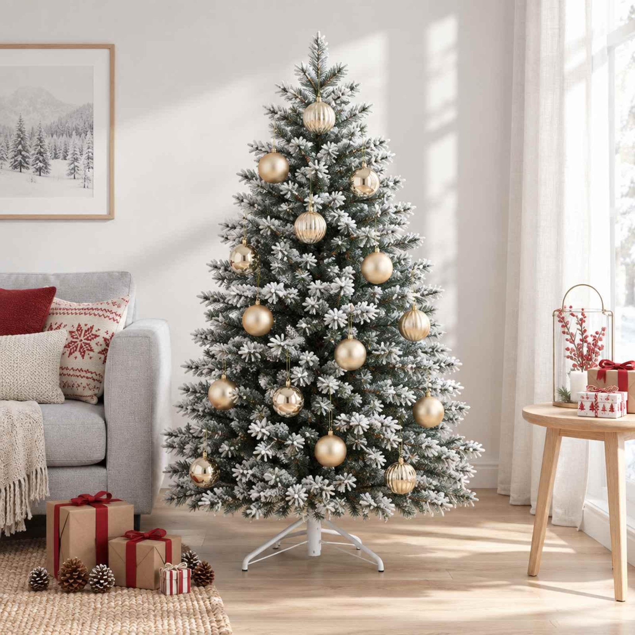 Voir la diapositive 2 : VIDAXL Ensemble de boules de Noël XL 15 pc Dore Diam. 10 cm Plastique