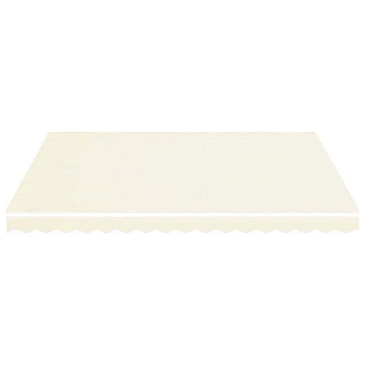 VIDAXL Tissu de remplacement pour auvent Creme 4x3,5 m