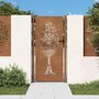 Voir la diapositive 1 : VIDAXL Portail de jardin 105x205 cm acier corten conception de l'arbre