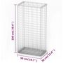 Voir la diapositive 5 : VIDAXL Panier de gabion avec couvercle Fil galvanise 100x50x30 cm
