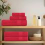 Voir la diapositive 3 : VIDAXL Serviettes de sauna 2 pcs rouge 80x200 cm 360 g m² 100% coton