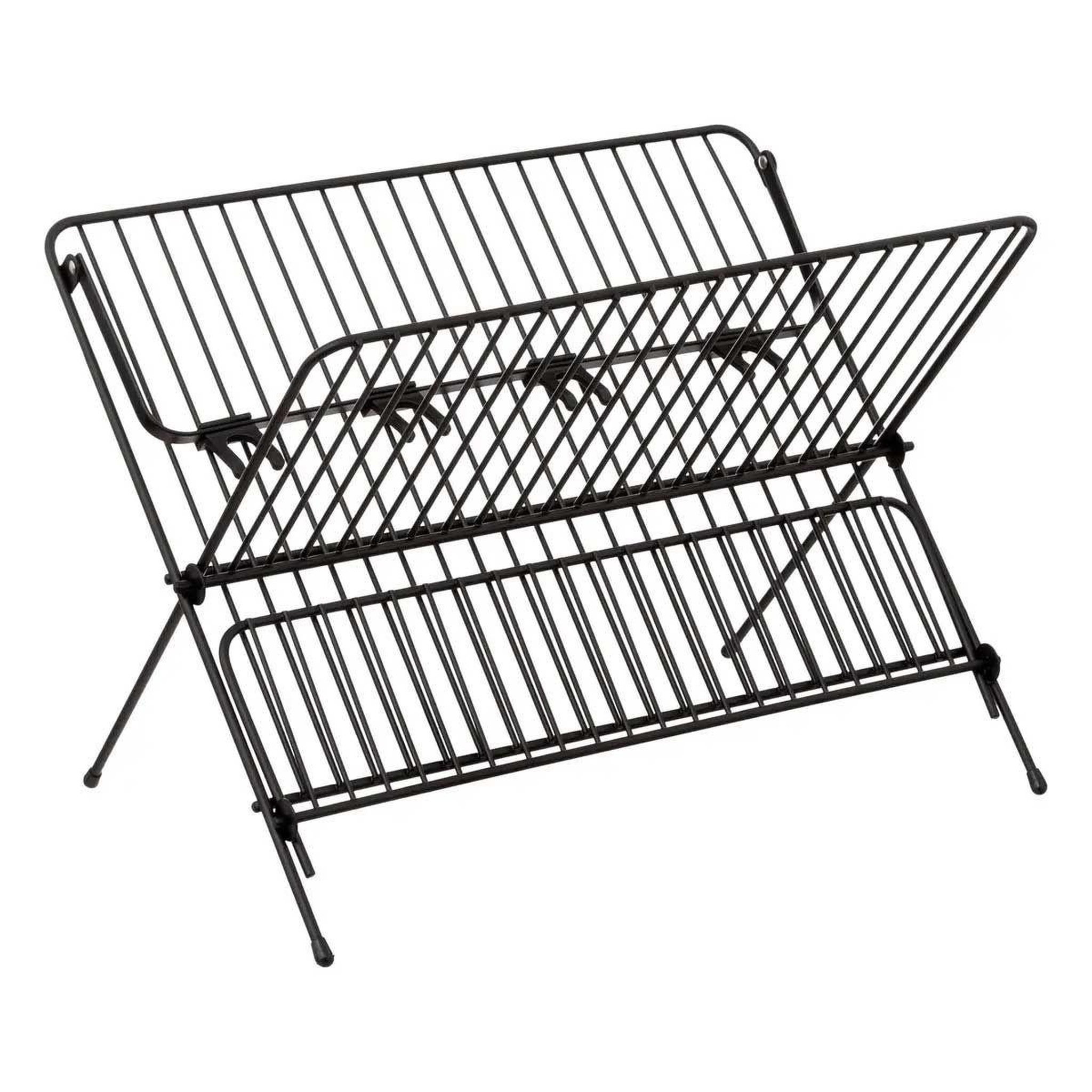 Voir la diapositive 3 : FIVE Égouttoir 2 Niveaux  Pliable  42cm Noir