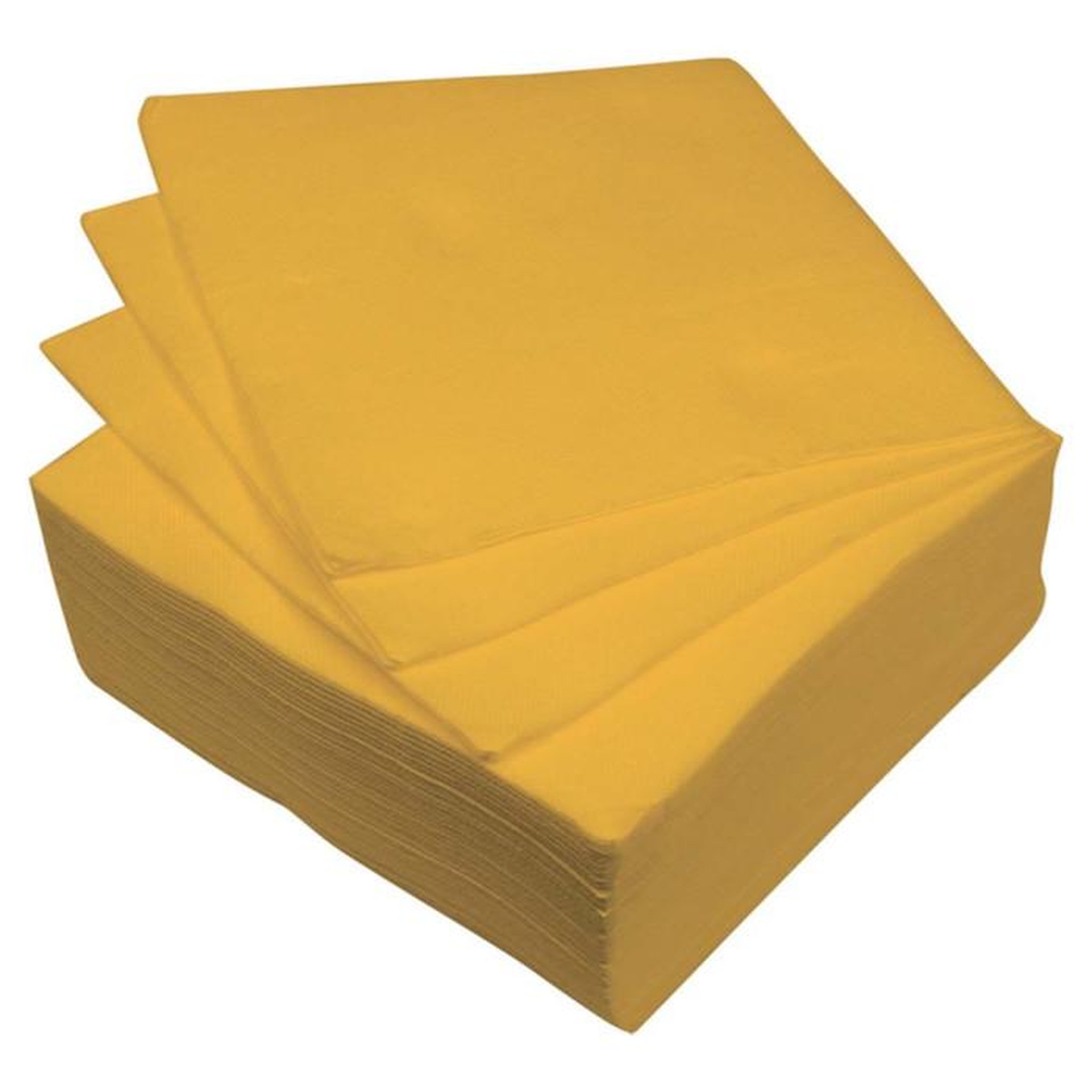 Paris Prix Lot de 40 Serviettes en Papier  Vitamine  25x25cm Moutarde
