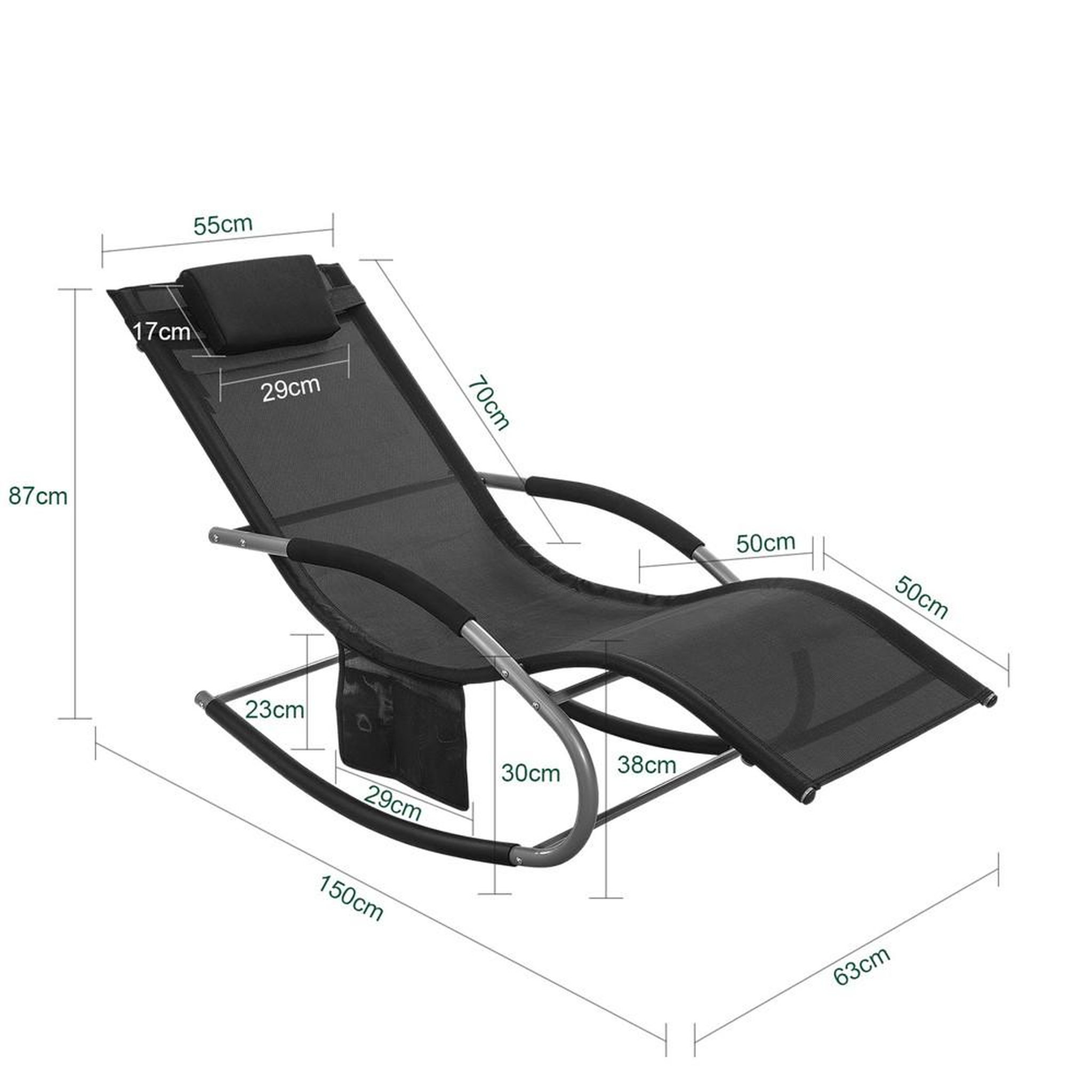 Voir la diapositive 3 : SOBUY SoBuy - Lot de 2 chaises à bascule pour jardin - Moderne - OGS28X2