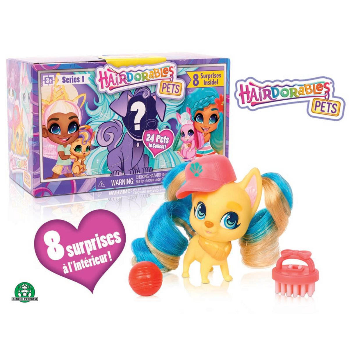GIOCHI PREZIOSI Coffret Hairdorables pets et accessoires surprises - Série 1