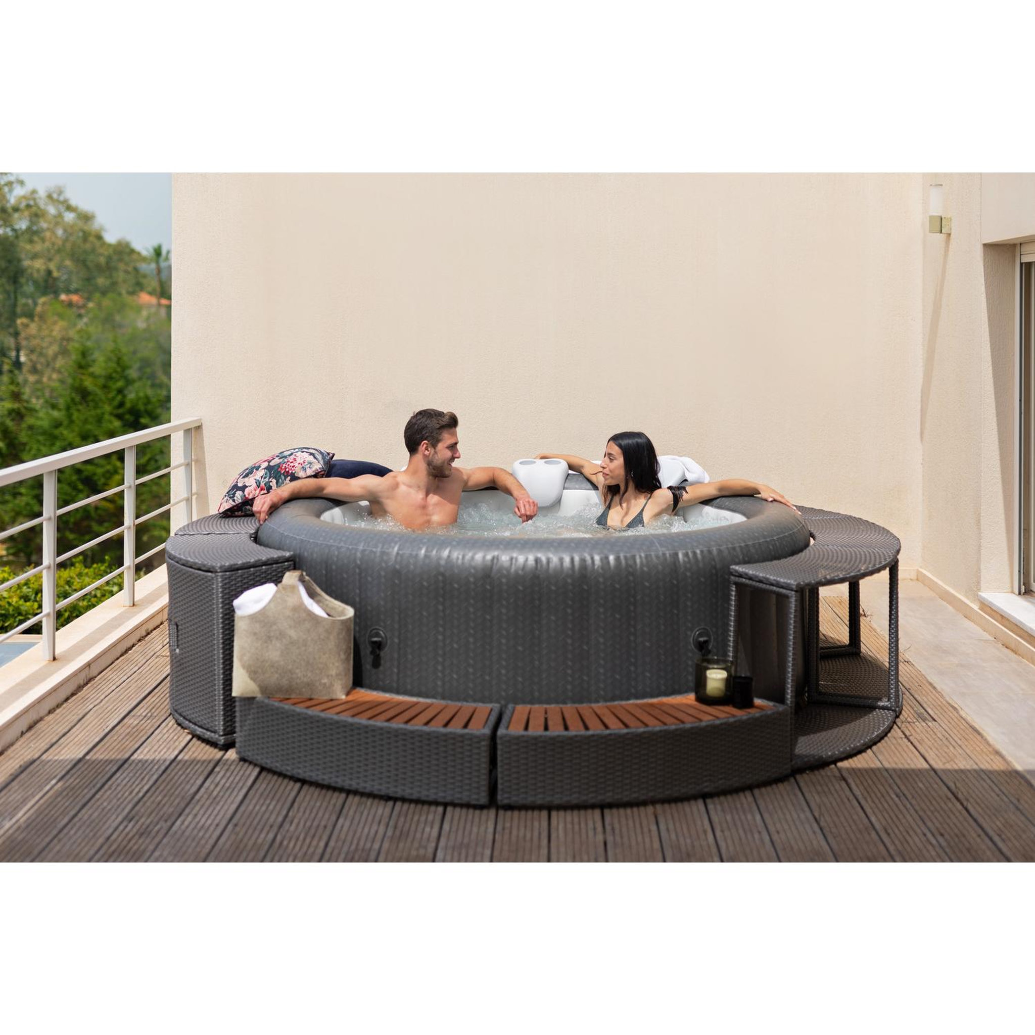 Voir la diapositive 4 : CONCEPT USINE Spa gonflable rond 6 places MINEROQUE