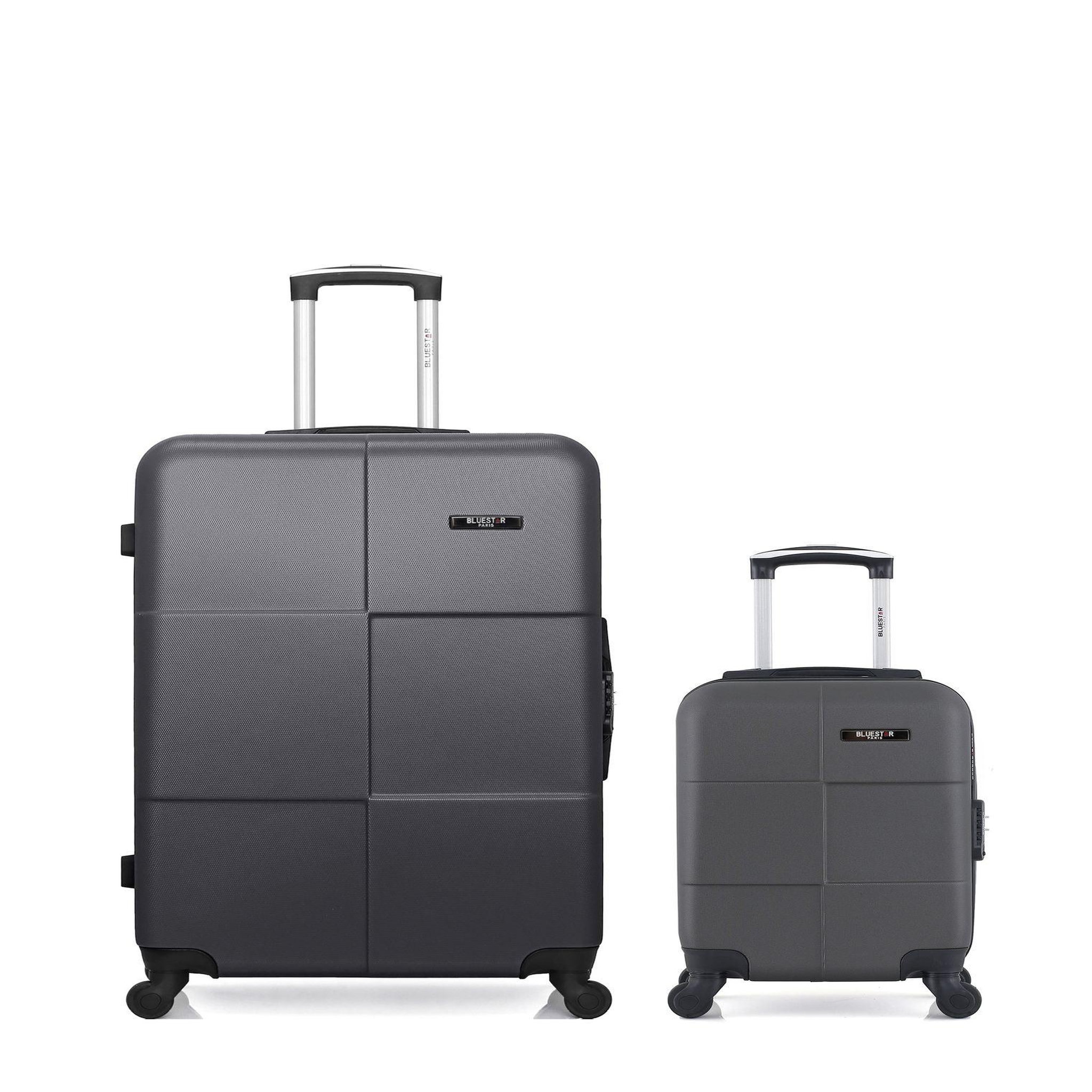 BLUESTAR BLUESTAR - LOT DE 2 - Valises grand format et cabine XXS MIAMI. Coloris disponibles : Gris