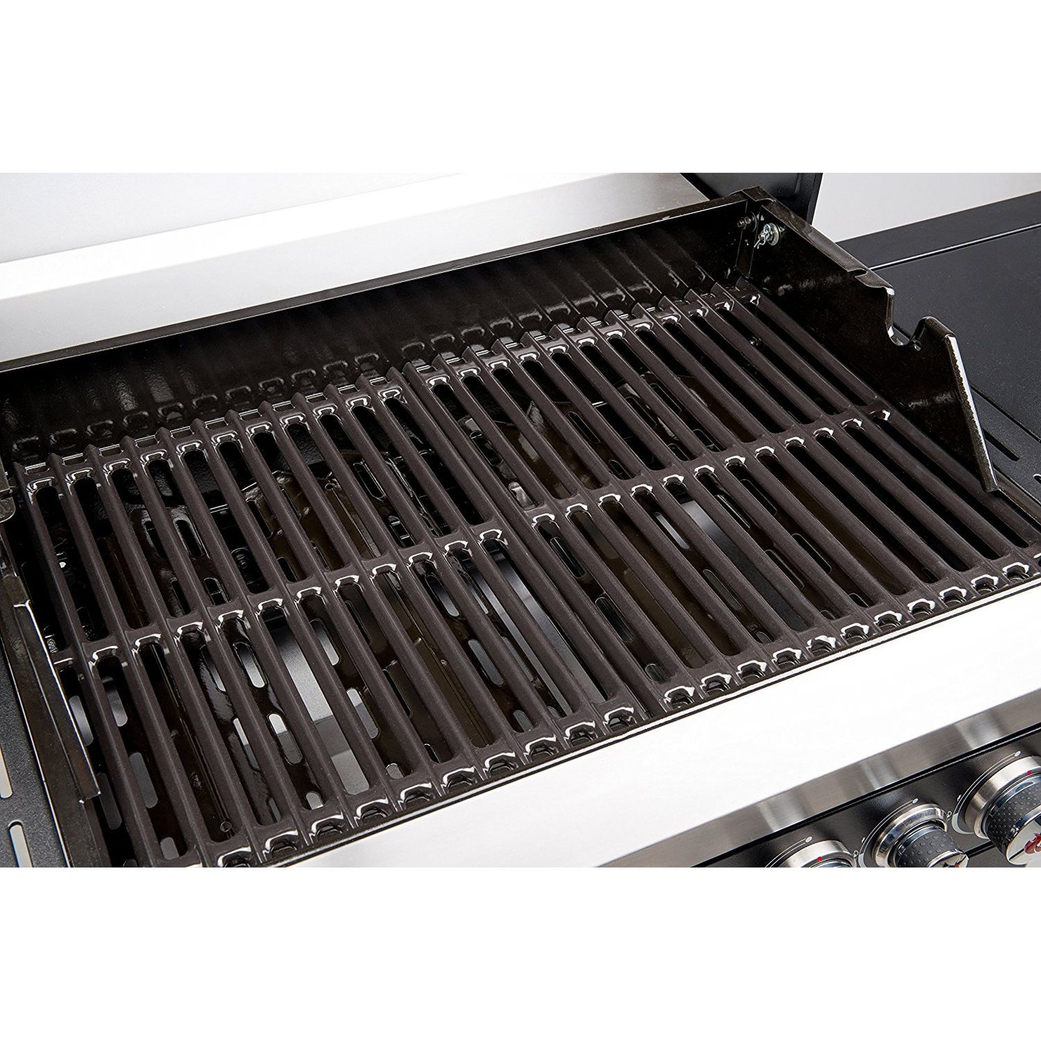Voir la diapositive 2 : LANDMANN Barbecue gaz 4 brûleurs et 1 latéral