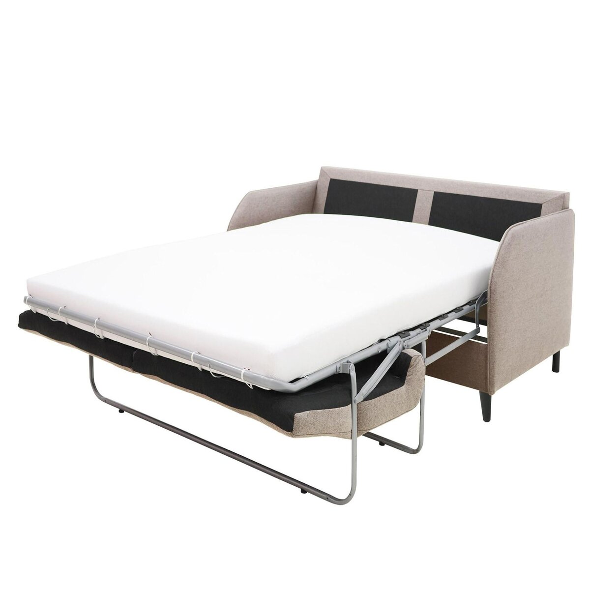 BEST MOBILIER Cosmos - canapé 3 places convertible express couchage quotidien 140 cm matelas 11 cm en tissu