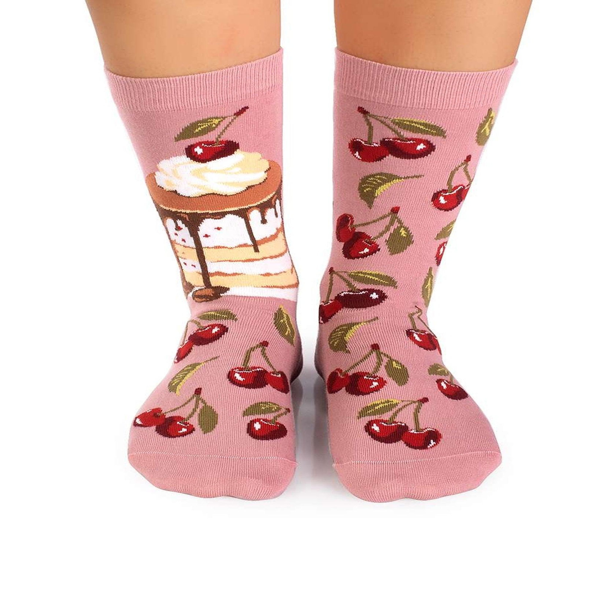 PIRIN HILL Chaussettes arty cerises. Coloris disponibles : Rose