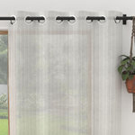 SOLEIL D'OCRE Voilage à oeillets baie vitrée 280x250 cm BELLA, par Soleil d'ocre. Coloris disponibles : Blanc