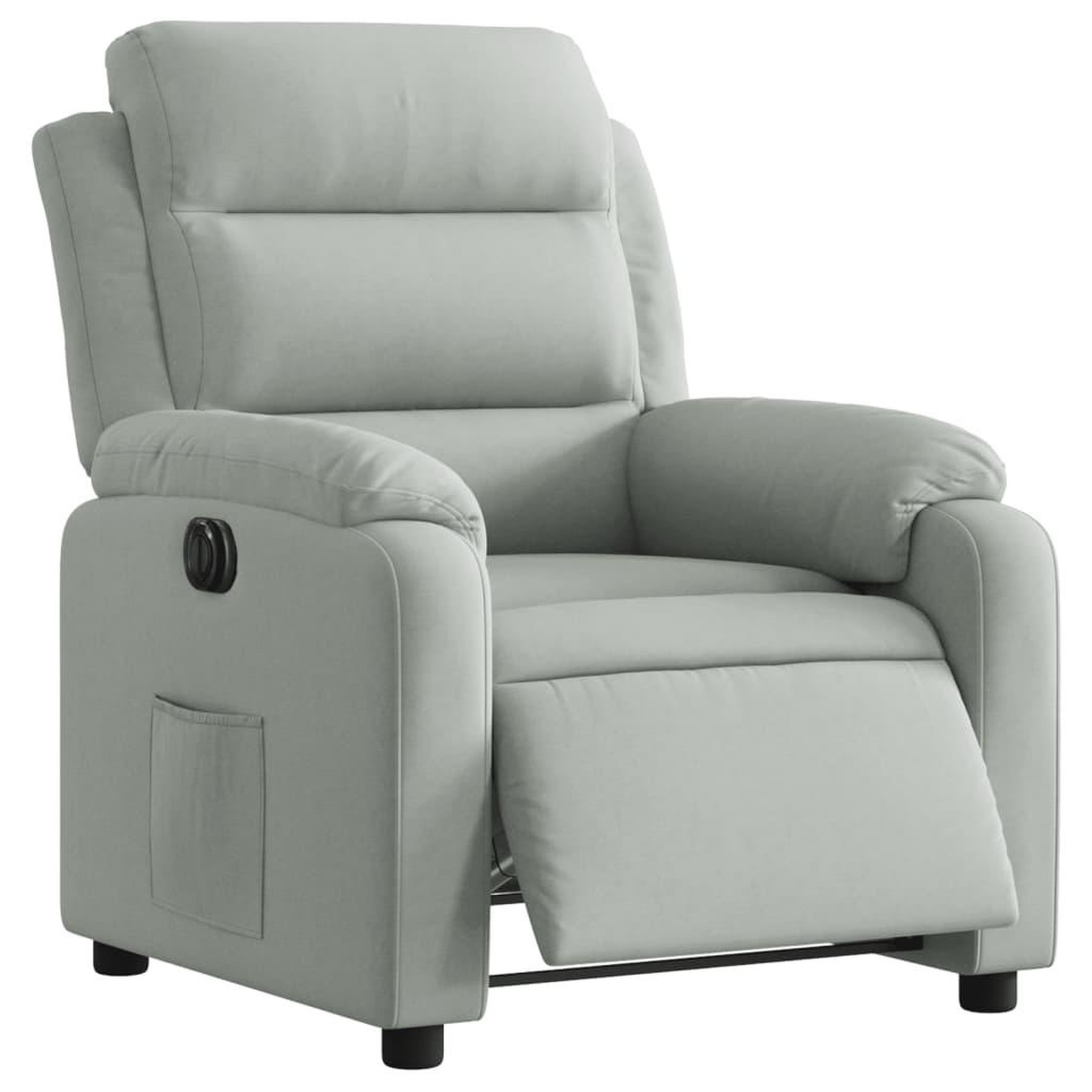 Voir la diapositive 3 : VIDAXL Fauteuil inclinable electrique gris clair velours