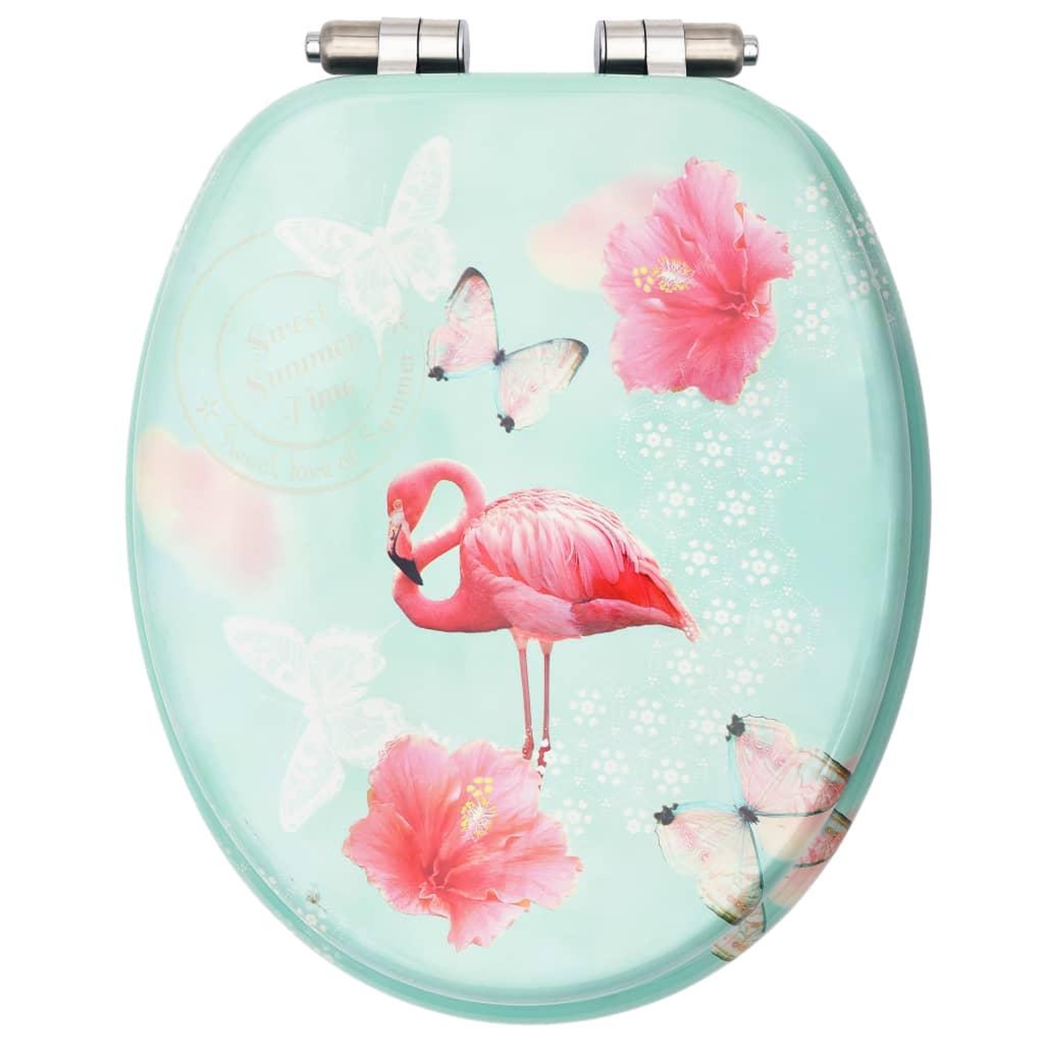 Voir la diapositive 5 : VIDAXL Siege WC Couvercle a fermeture en douceur MDF Flamant rose