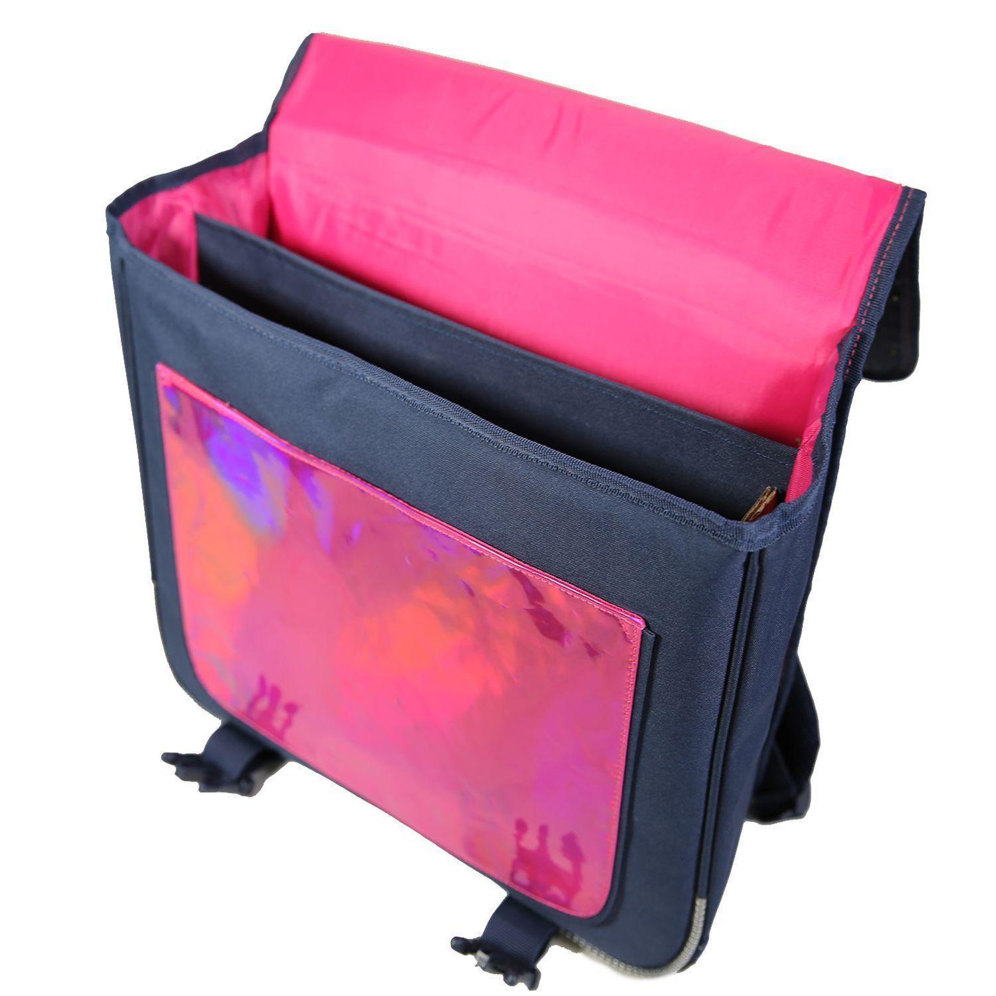 Voir la diapositive 5 : Bagtrotter Cartable 38 cm Cybel Cheval / Licorne Marine et Rose Bagtrotter