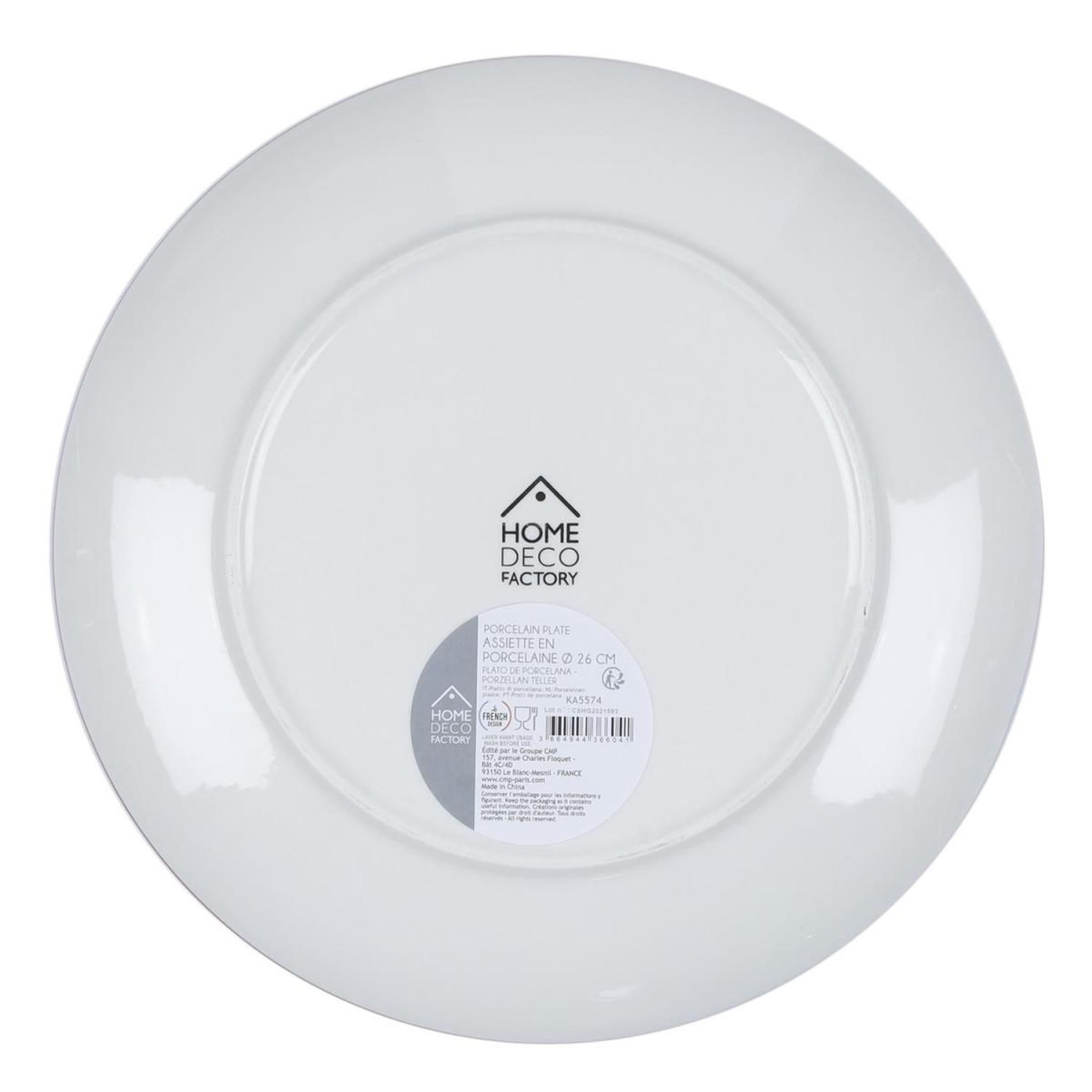 Voir la diapositive 3 : The Home Deco Factory Lot de 6 assiettes plates  mandala  26cm orange