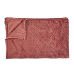 Paris Prix Plaid Flanelle Embosse  Roméo  150x200cm Terracotta
