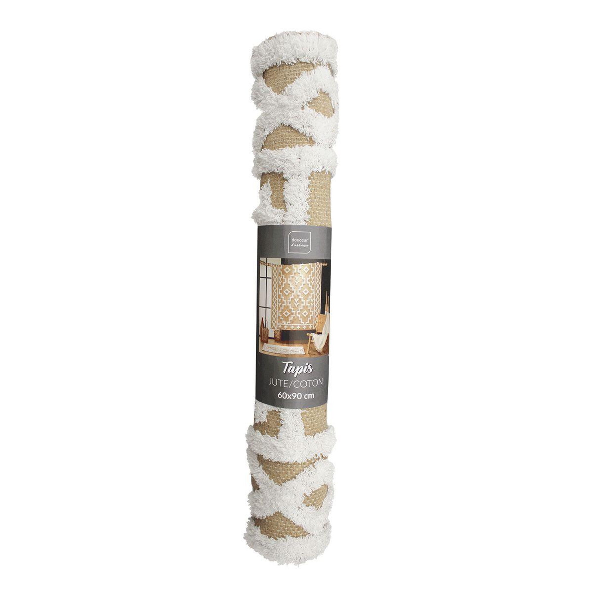 Voir la diapositive 3 : Douceur d'Intérieur Tapis multi-usage en jute  medine  60x90cm naturel