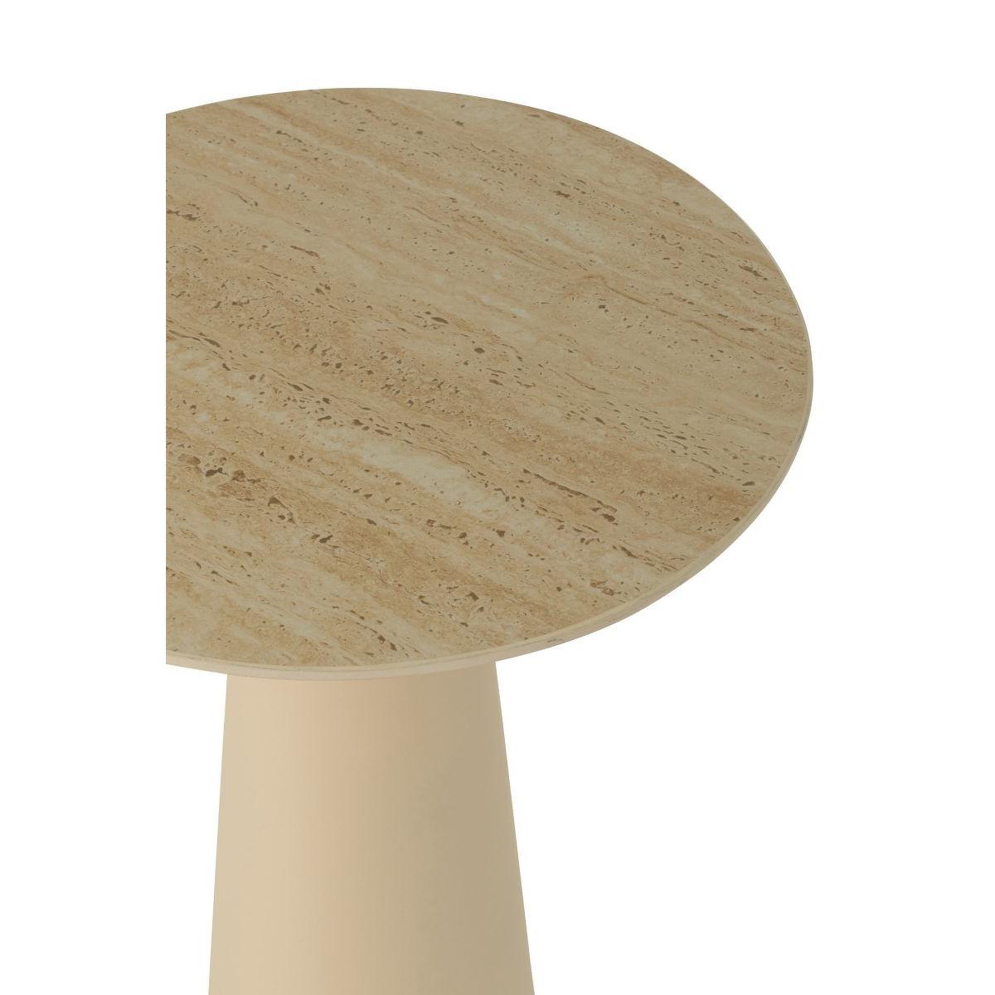 Voir la diapositive 3 : J-LINE Table d'appoint en métal  cône  63cm beige