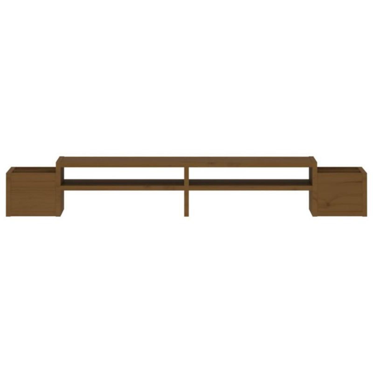 VIDAXL Support de moniteur Marron miel 100x27,5x15 cm Bois pin solide