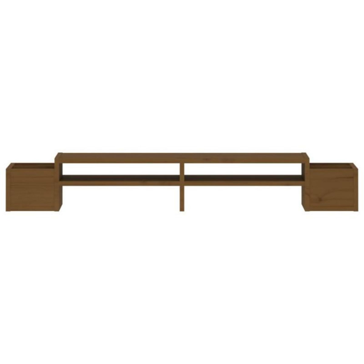 VIDAXL Support de moniteur Marron miel 100x27,5x15 cm Bois pin solide