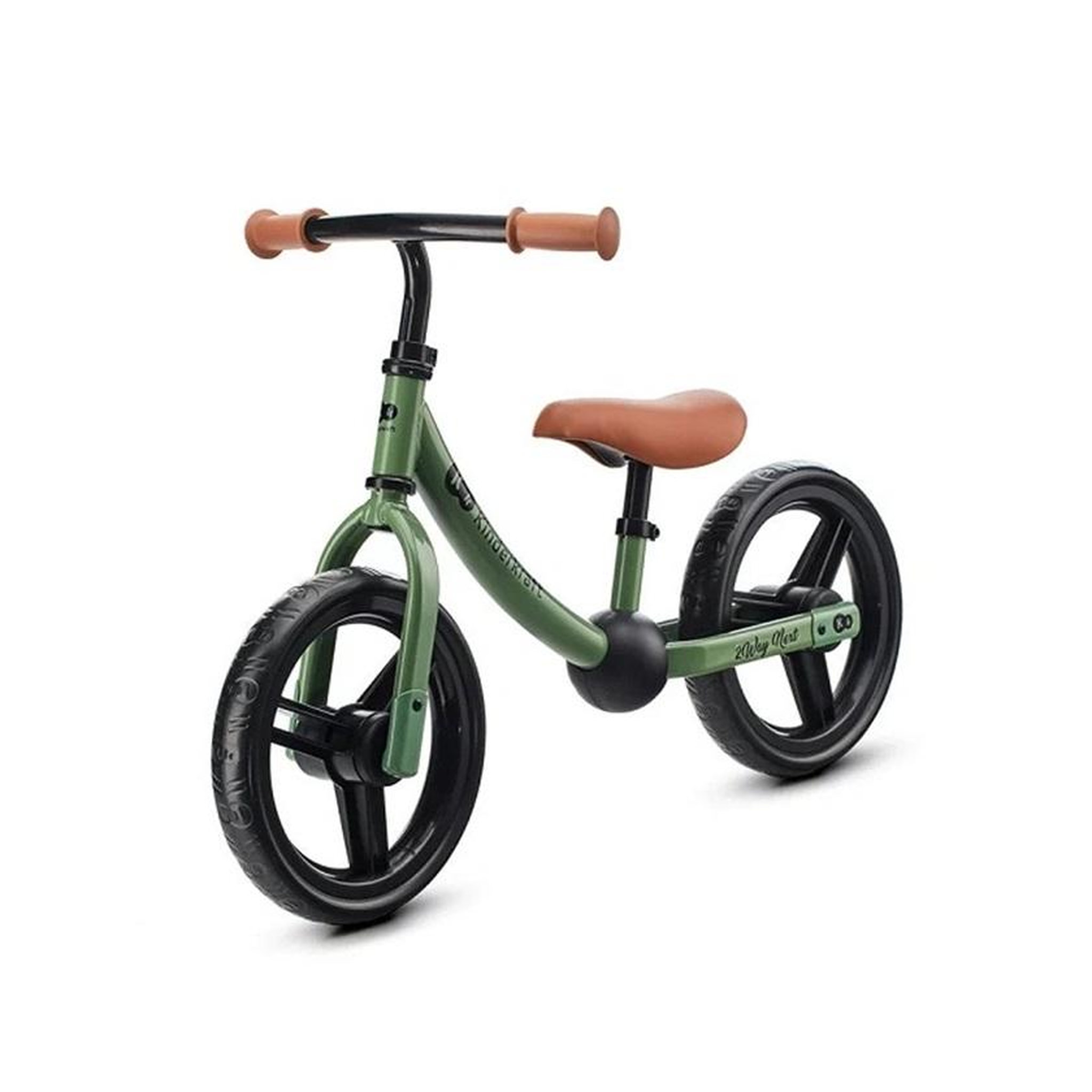 Voir la diapositive 1 : KINDERKRAFT Vélo sans pédales (draisienne) - Selle/guidon réglables - Vert