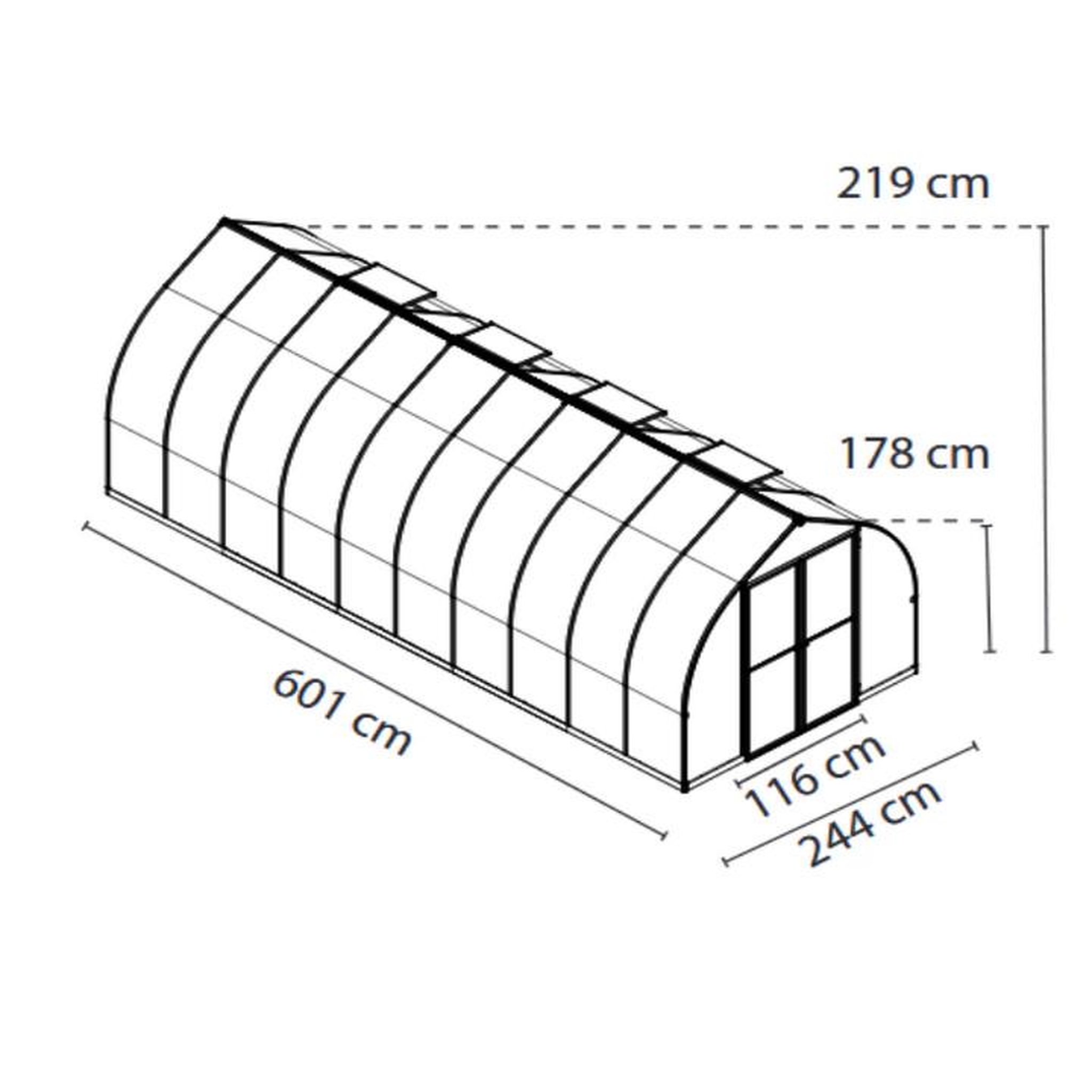 Voir la diapositive 2 : Palram Serre de jardin 14.27m² argent - 703732
