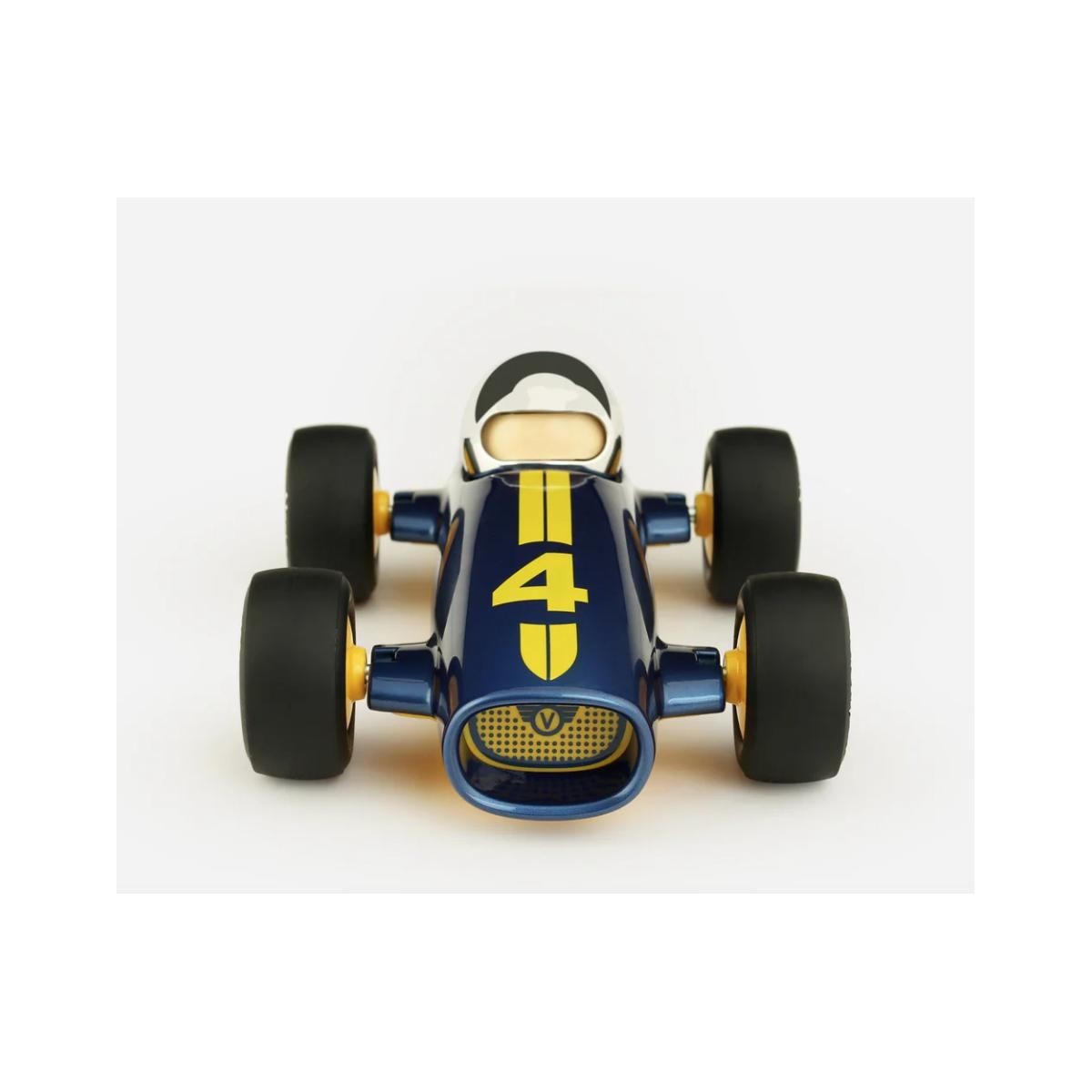 PLAYFOREVER Voiture Verve Malibu Lucas - Bleu et jaune 16.5 cm